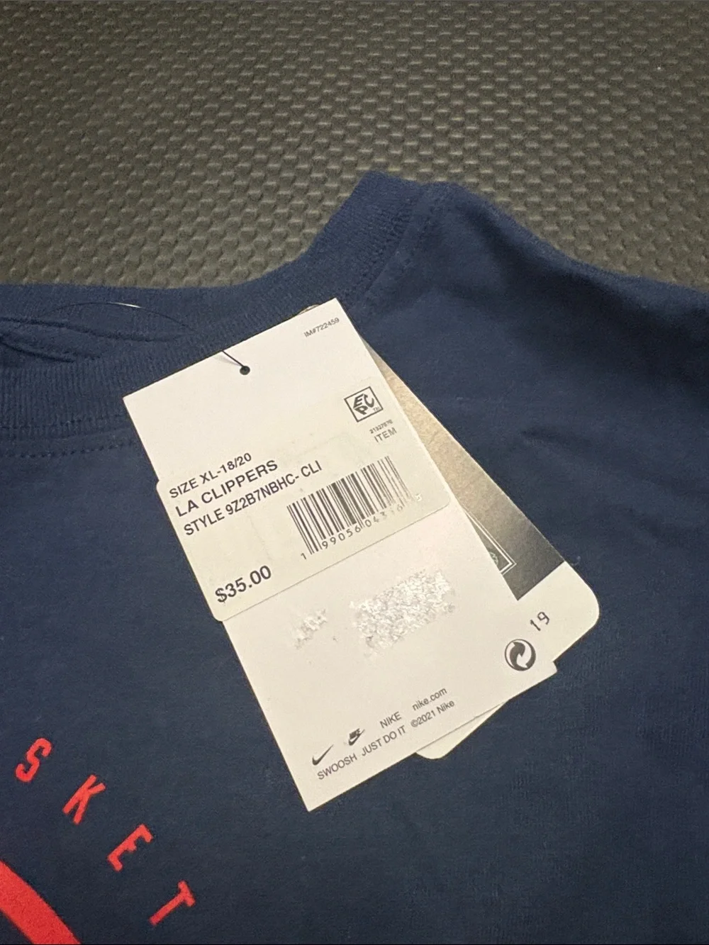 Nike Kids Long-Sleeve Clippers Tee in Navy and Red